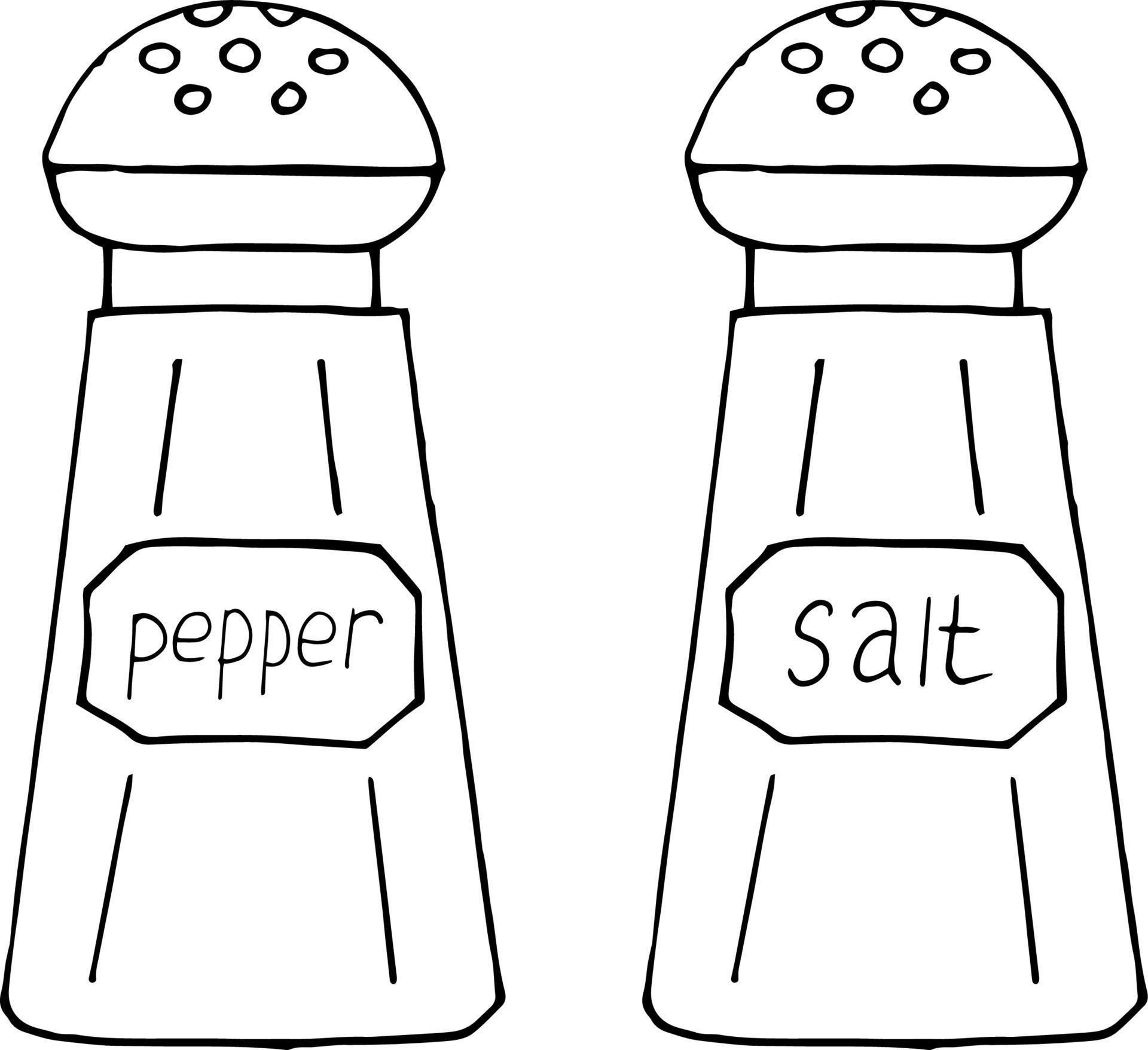 Salt and pepper shaker set icon sticker sketch hand drawn doodle style minimalism monochrome kitchen sâ how to draw hands bottle drawing stuffed peppers