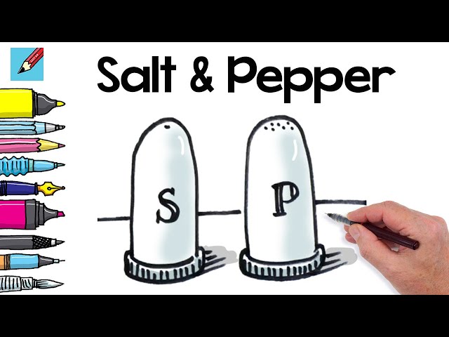 How to draw salt pepper pots real easy