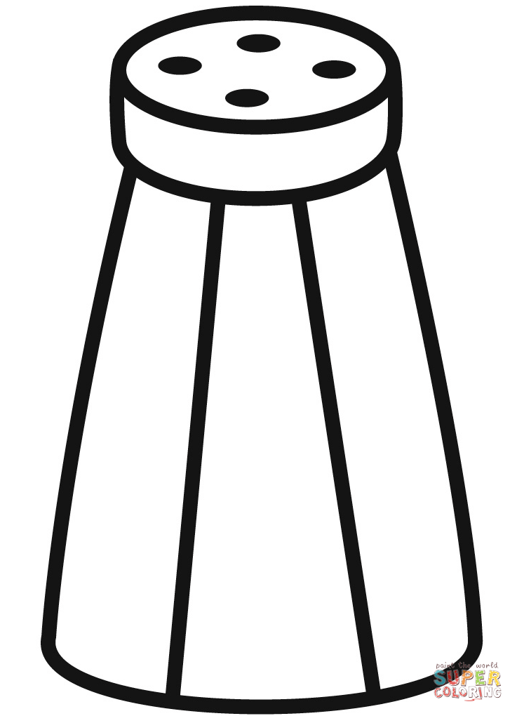 Salt shaker coloring page free printable coloring pages