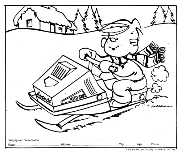 Coloring page snowmobile skidoo transportation â printable coloring pages