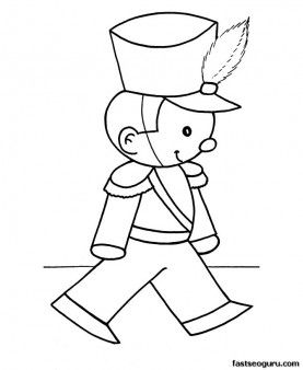 Free christmas coloring pages toy soldier