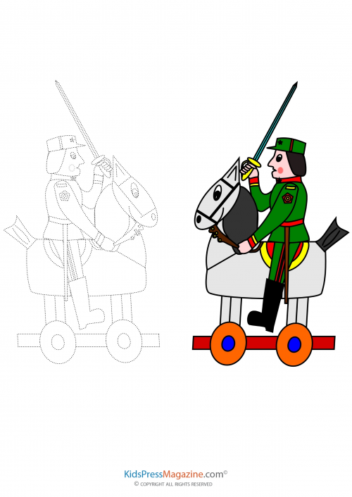 Match up coloring pages â toy soldier