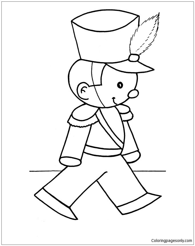 Lego toy soldier coloring page