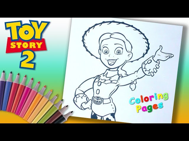 Toy story coloring book pages for kids jessie colouring