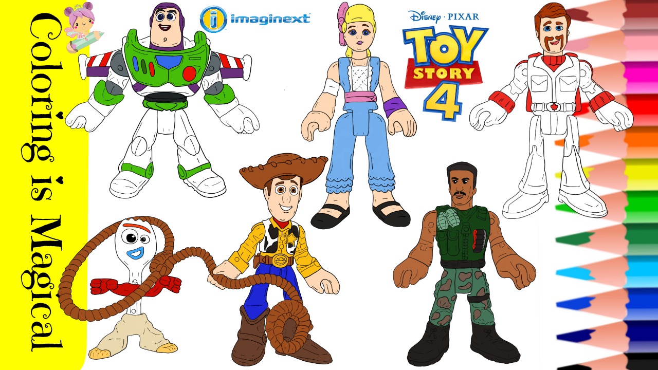Toy story imaginext toys woody forky buzz lightyear bo peep duke caboom bat carl