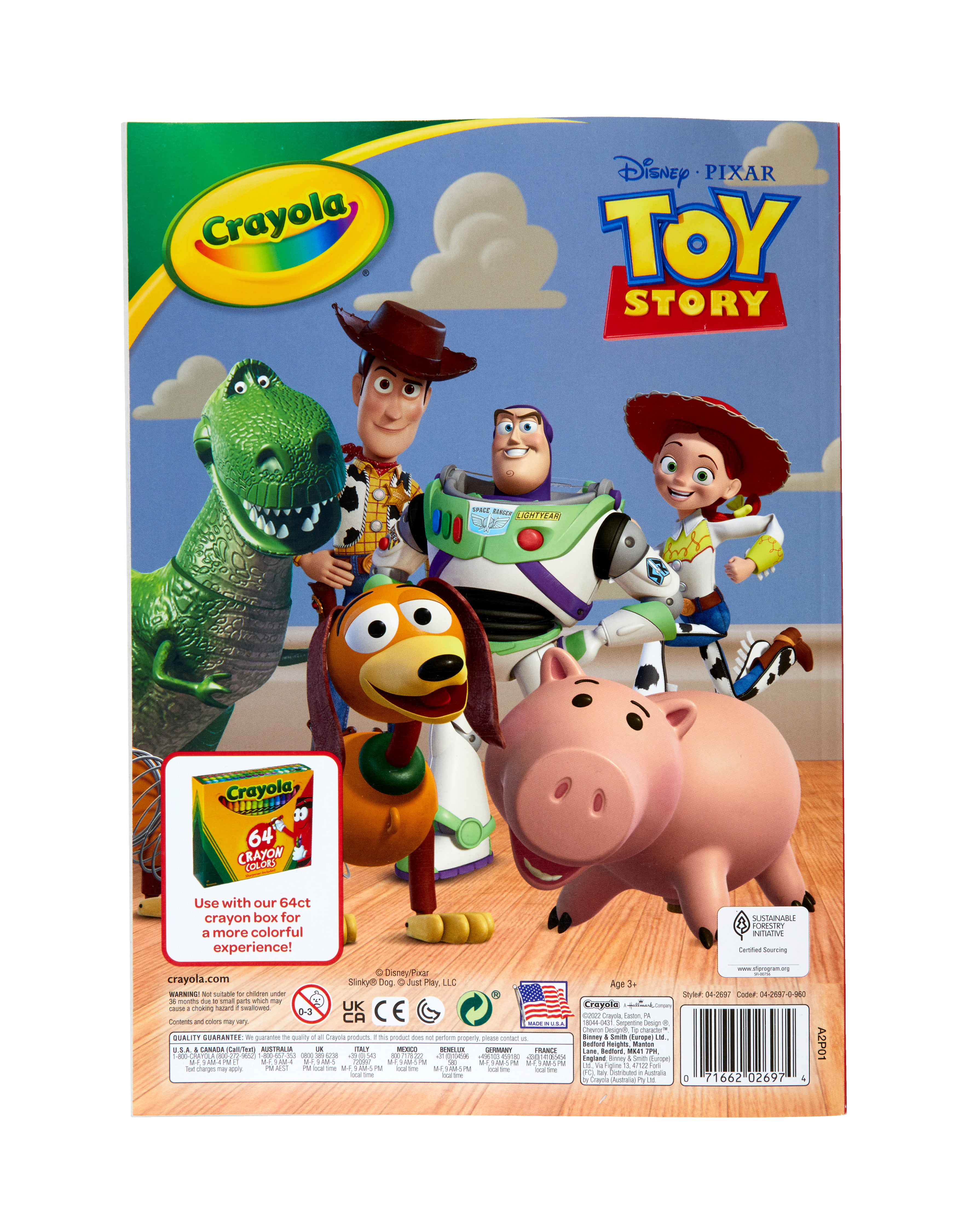 Crayola toy story coloring book with stickers pages gift for kids