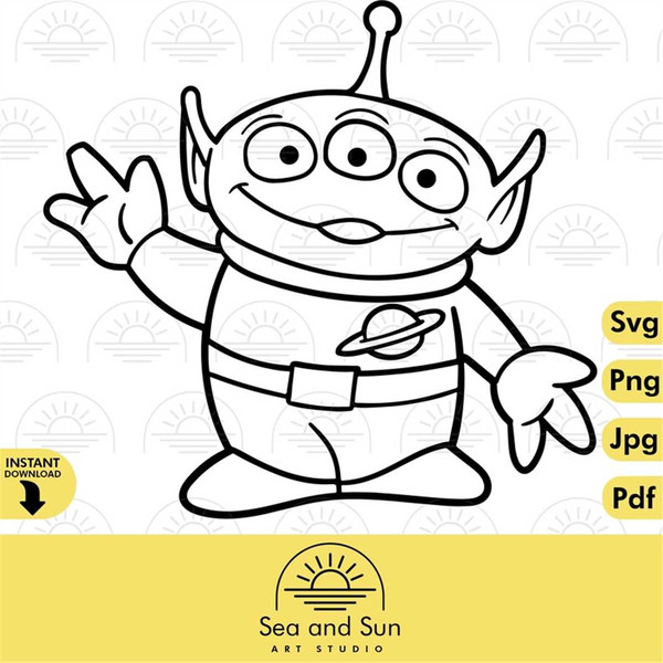 Vector alien toy story svg alien disneyland ears svg png t