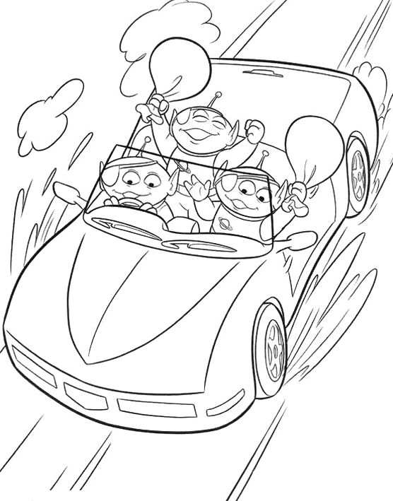 Toy story aliens coloring pages