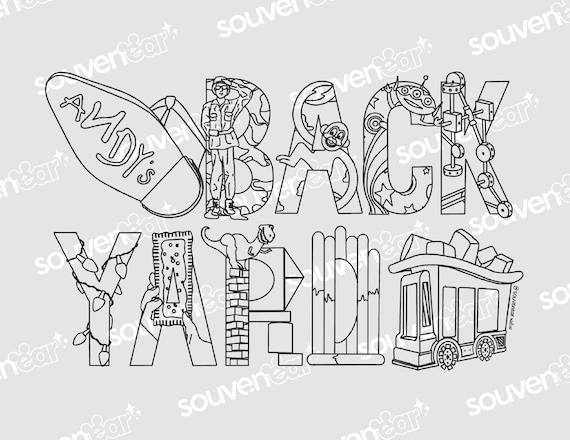 Toy story land coloring sheet