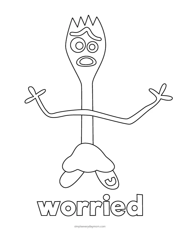 Toy story forky coloring pages for kids free printable
