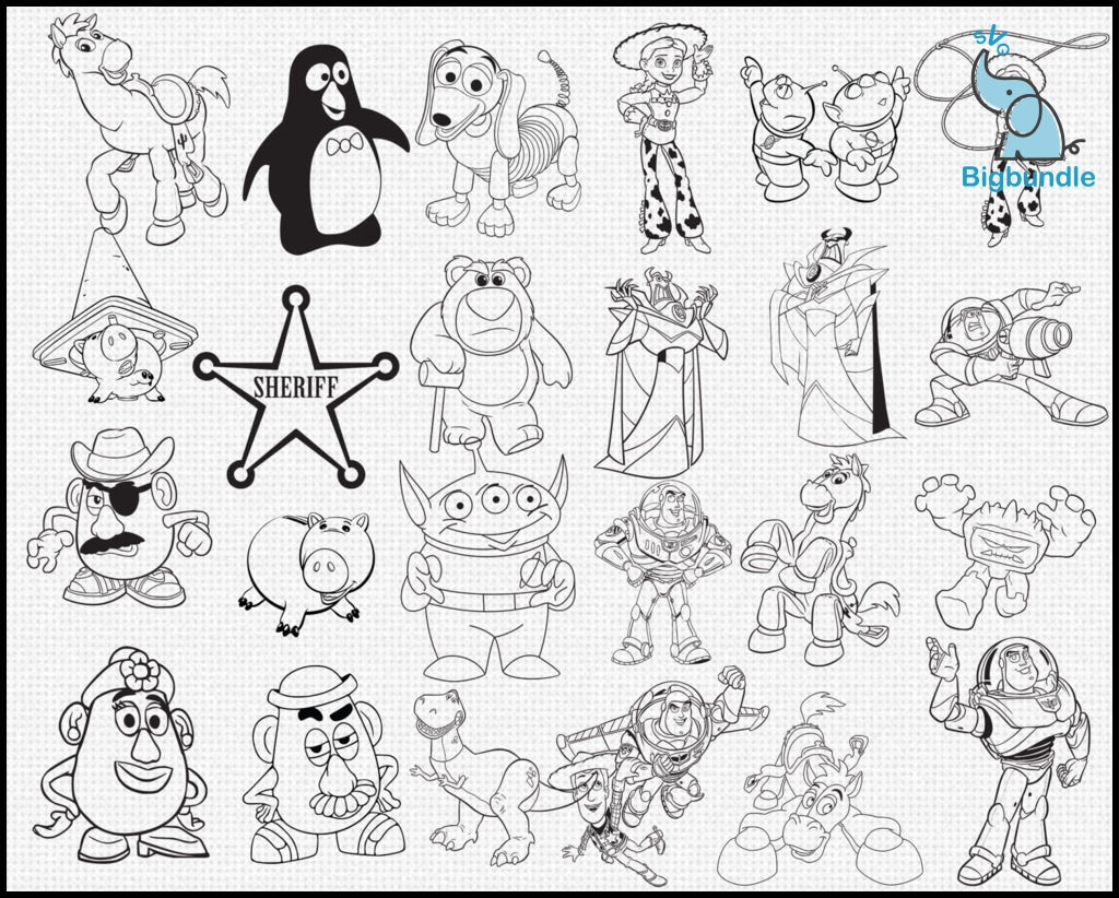 Toy story svg bundle toy story svg toy story clipart woody svg
