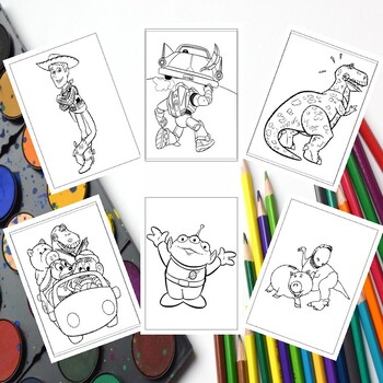 Engage kids with toy story coloring pages collection and characters