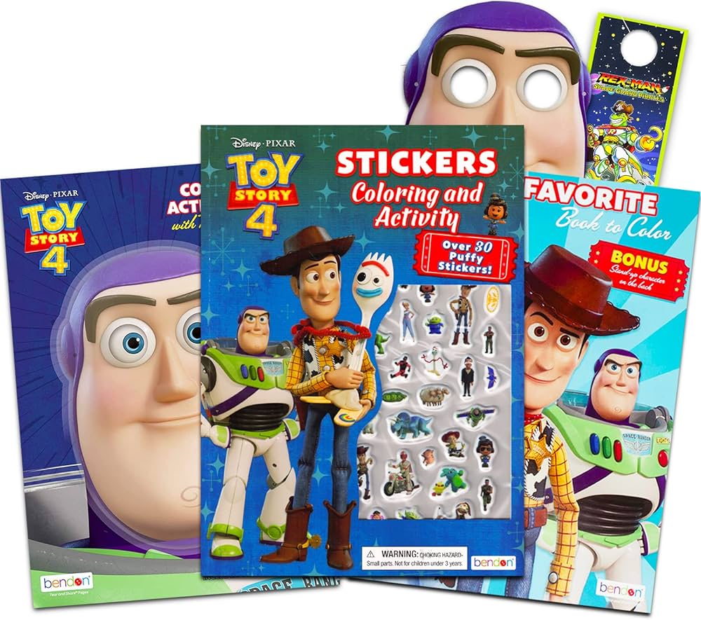 Disney toy story coloring and activity book set for kids