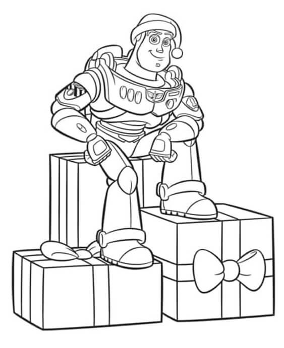 Free easy to print christmas presents coloring pages