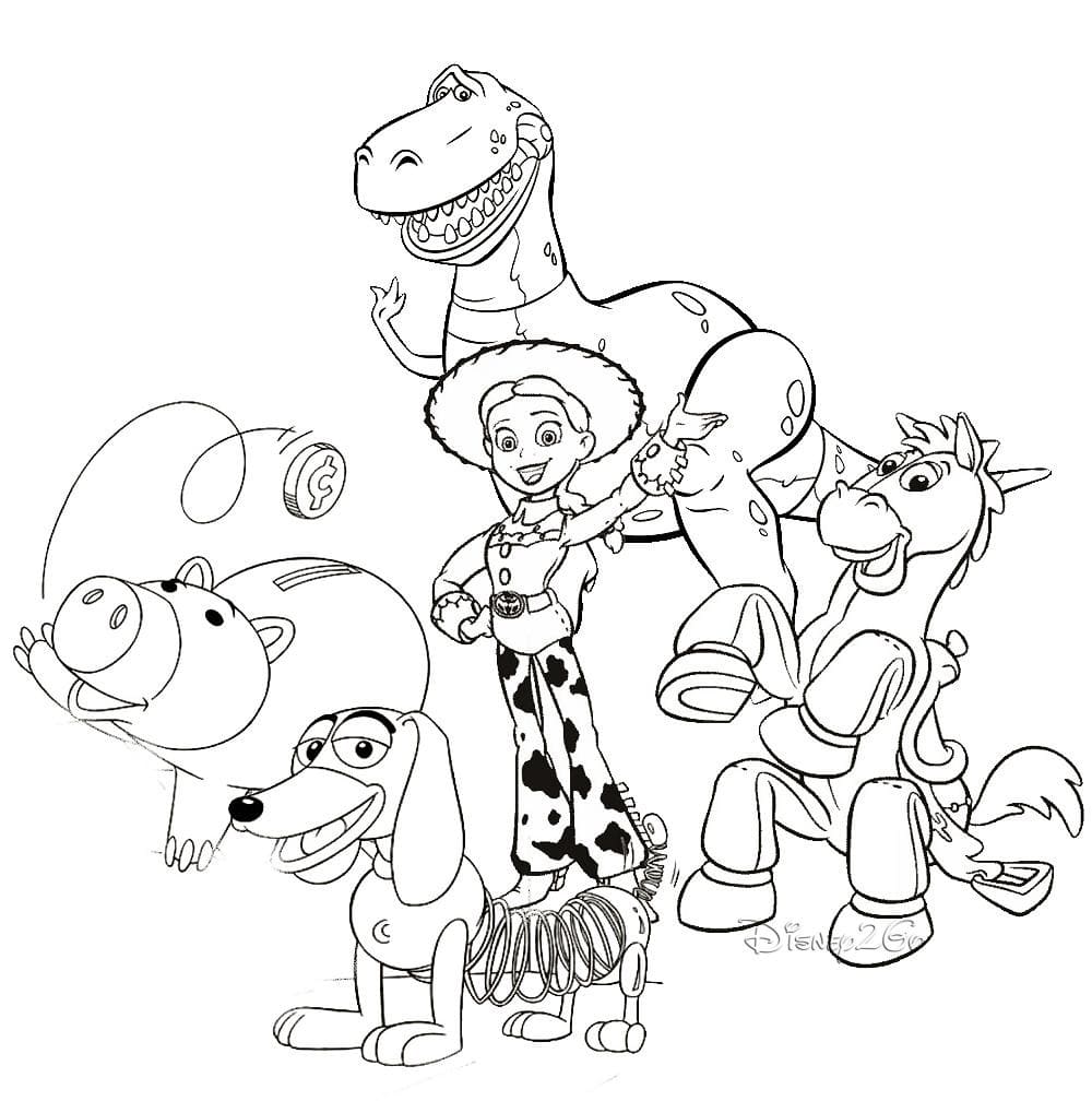 Toy story christmas coloring page