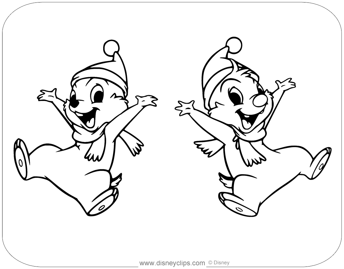 Misc disney characters christmas coloring pages