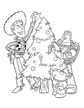 Disney christmas coloring pages by happy chi tpt