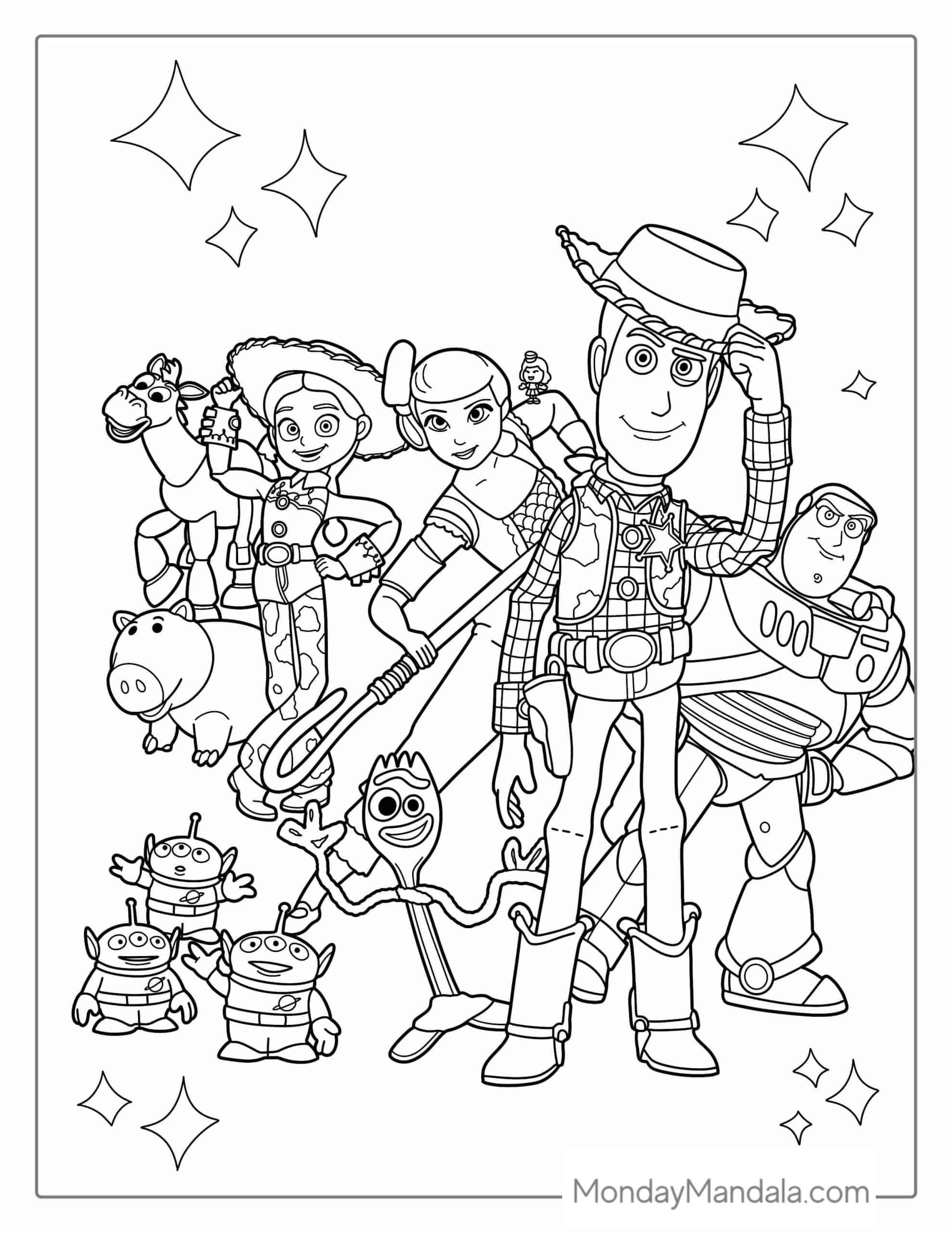 Toy story coloring pages free pdf printables toy story coloring pages disney coloring pages cartoon coloring pages