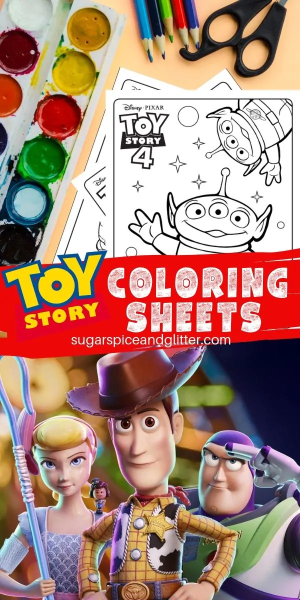 Toy story coloring sheets â sugar spice and glitter