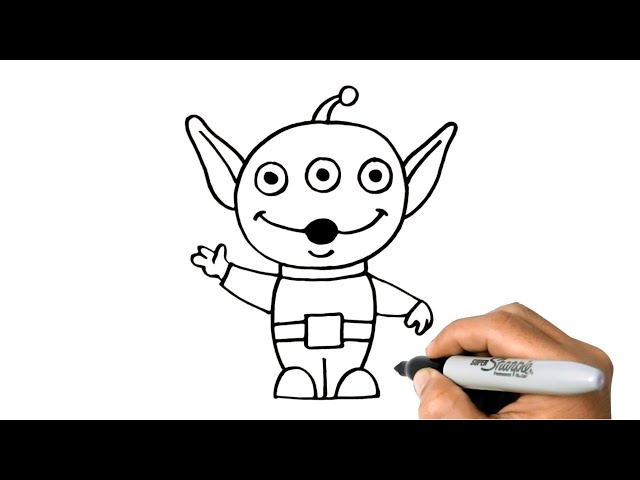How to draw alien from toy story easy step by step drawing characters