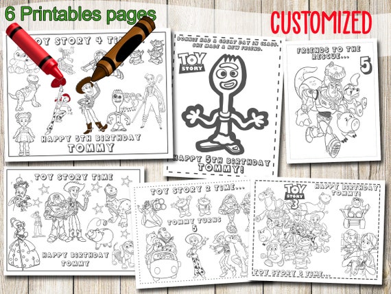 Toy story coloring pages party favors toy story birthday party favor toy story coloring book toy story activities toy story pdf
