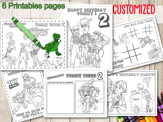 Toy story coloring pages party favors toy story birthday party favor toy story coloring book toy story activities toy story pdf
