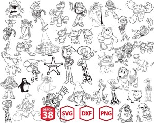 Toy story outline svg bundle upp graphics resources