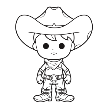 Cowboy coloring pages printable outline sketch drawing vector cow drawing wing drawing cowboy drawing png and vector with transparent background for free download