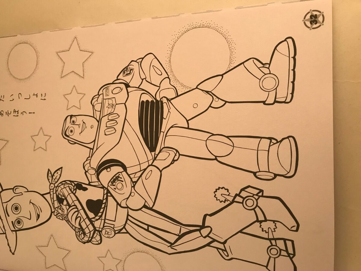 B toy story colouring book japanese disney pixar coloring book made in japan
