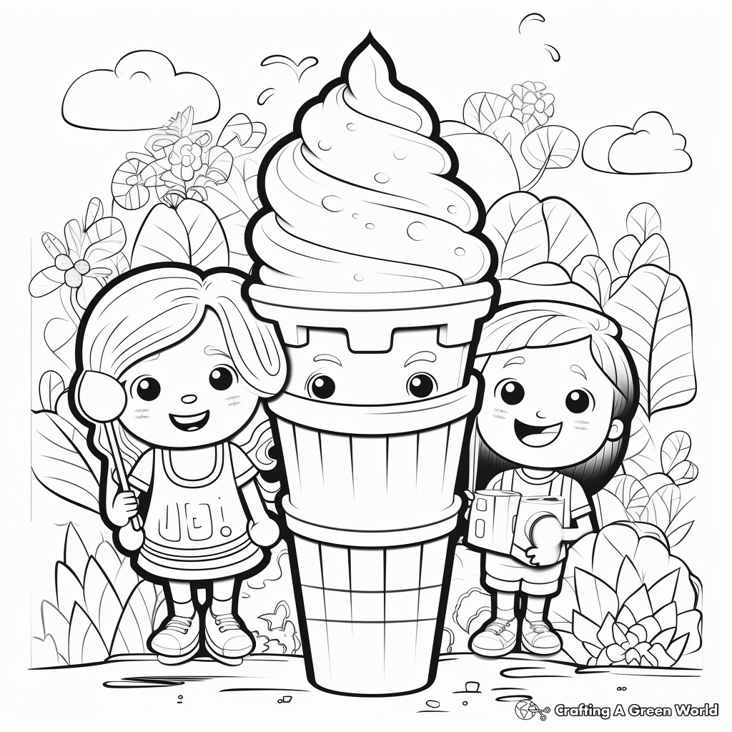Ice cream coloring pages