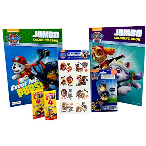 Paw patrol jumbo coloring book ready for action and great jobs pups â