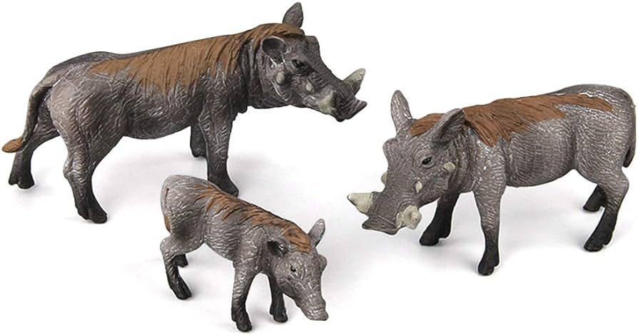 Fantarea wild life jungle animal world figures boar pig model set toys desktop decor ornament birthday party favors classrooms rewards for children kid pcs toys games