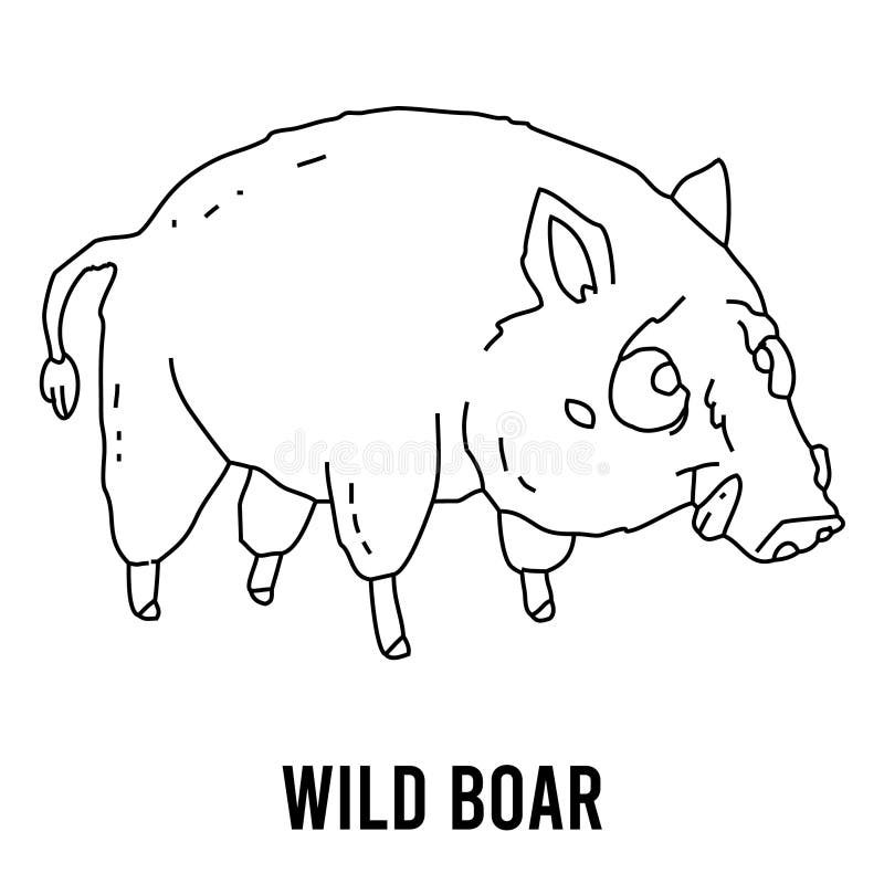 Wild boar coloring stock illustrations â wild boar coloring stock illustrations vectors clipart