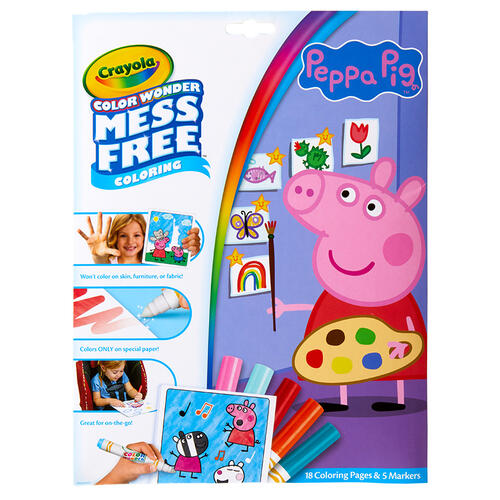 Crayola peppa pig color wonder mess free coloring book toysrus taiwan official website