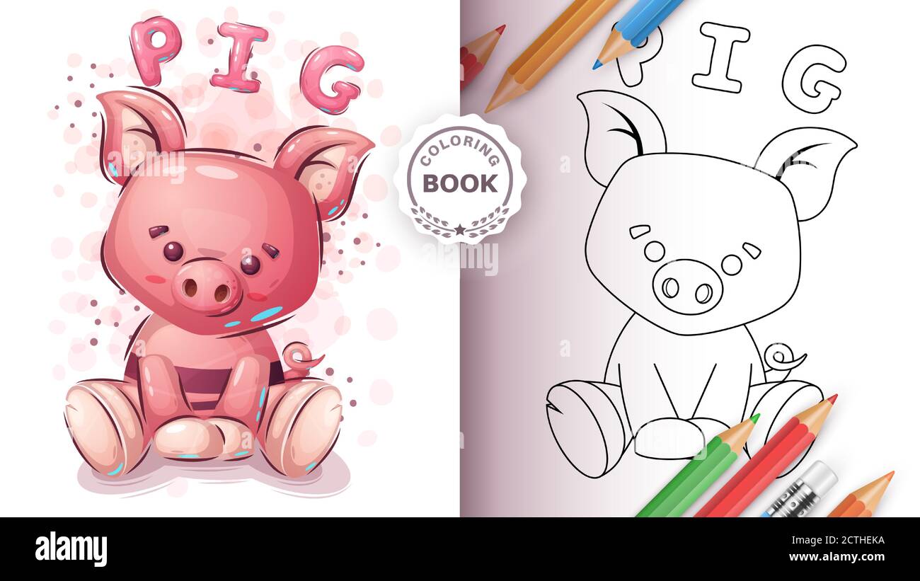 Pig coloring hi