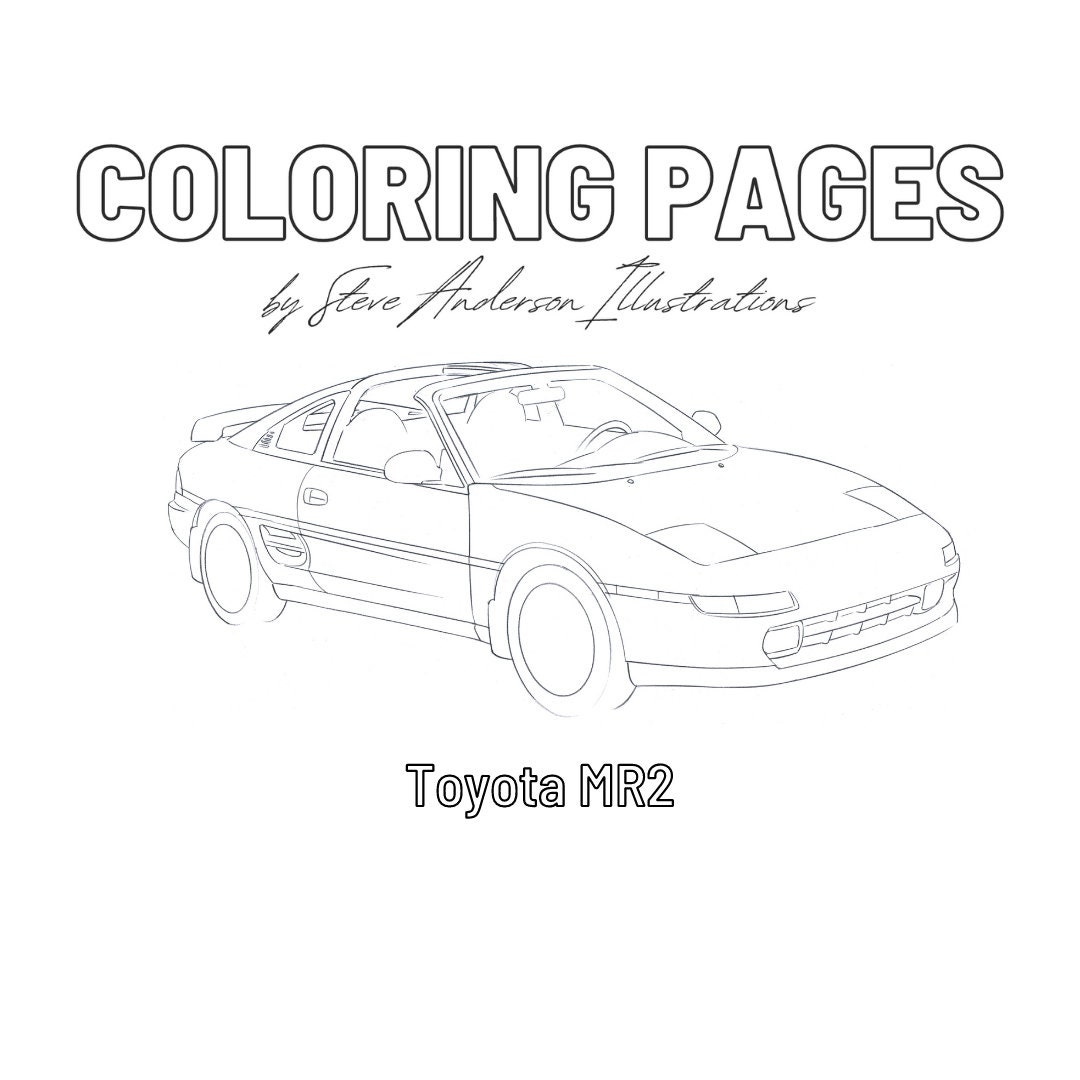 Toyota mr qtr view coloring page