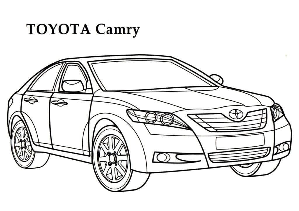 Toyota camry car coloring page