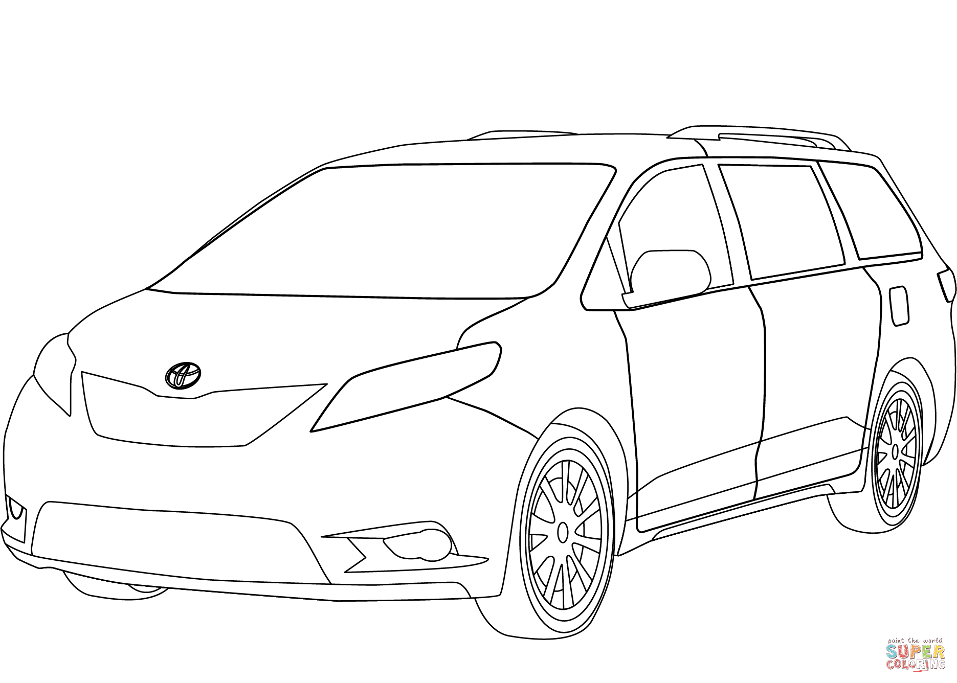 Toyota sienna coloring page free printable coloring pages