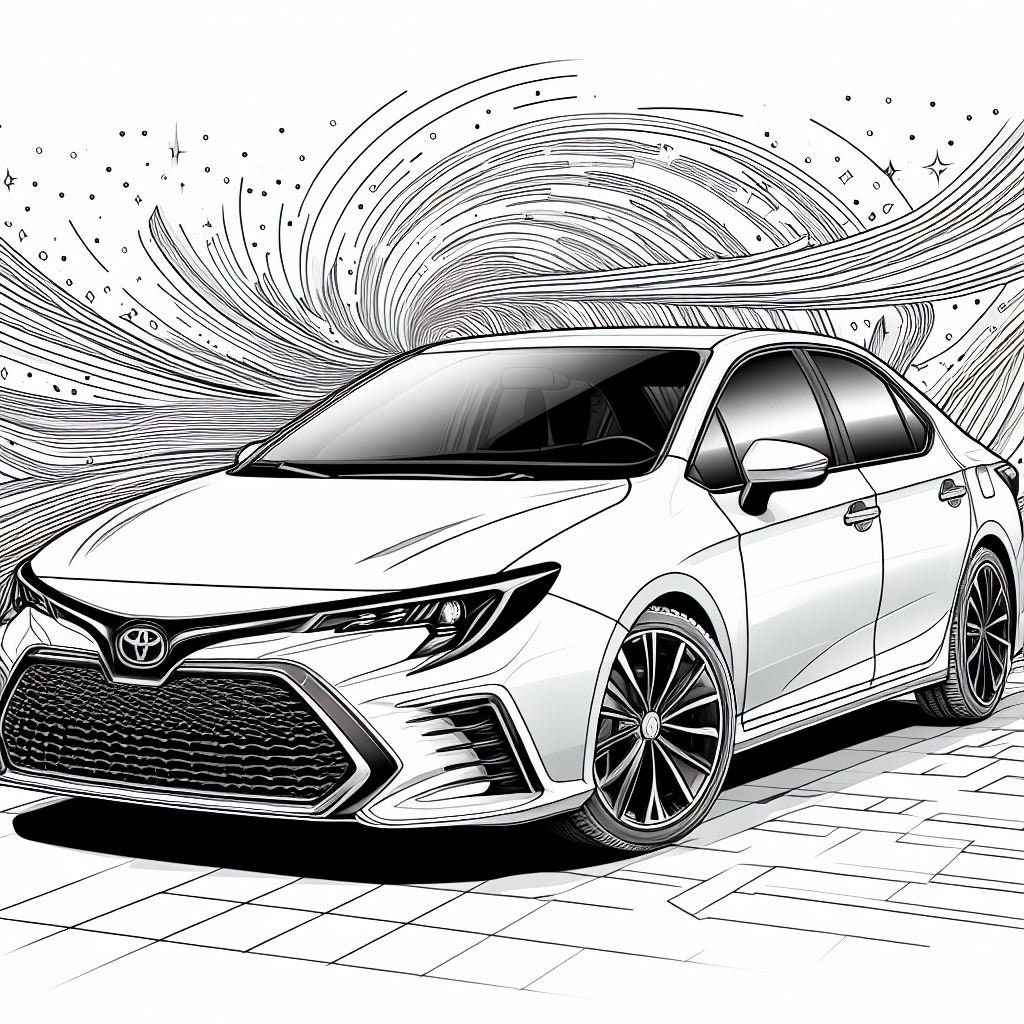 Toyota corolla coloring pages