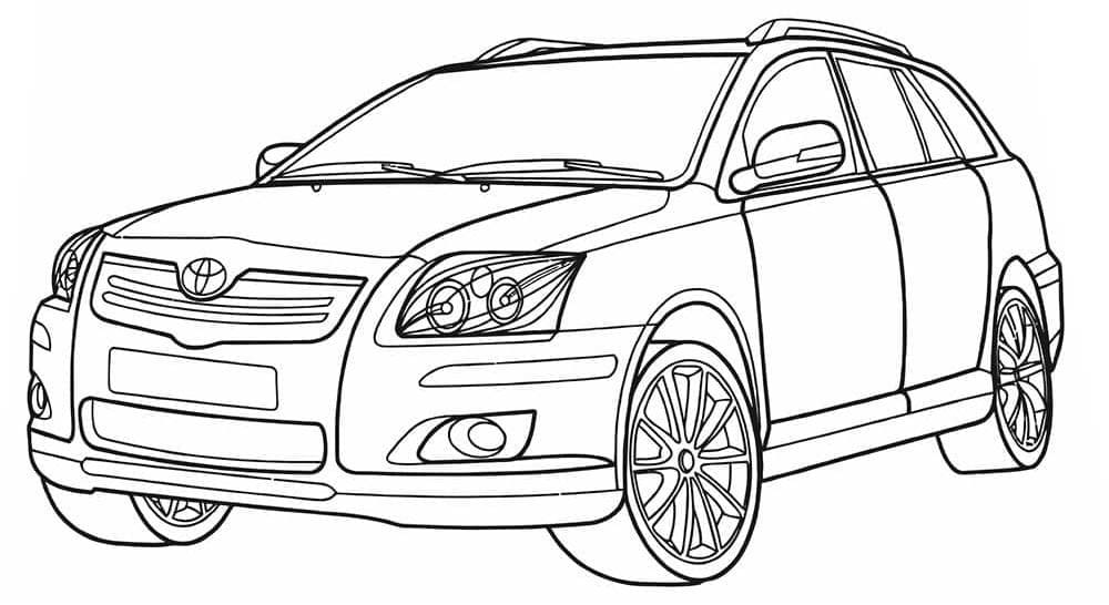 Toyota avensis coloring page