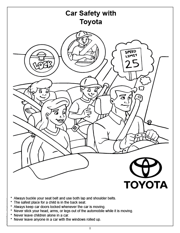 Toyota imprint coloring book