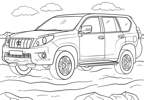 Toyota land cruiser prado coloring page free printable coloring pages