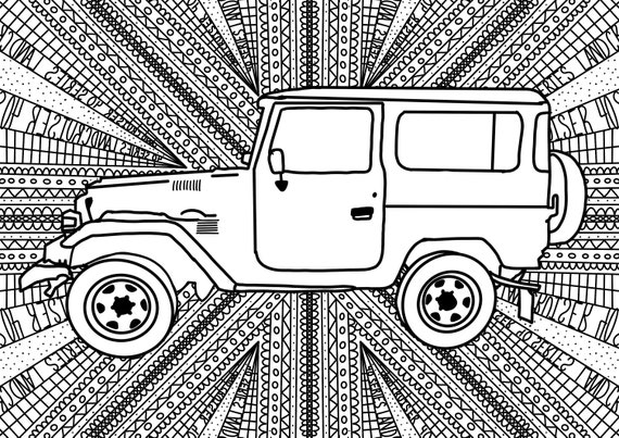 Fj coloring page toyota land cruiser series colouring page in pdf