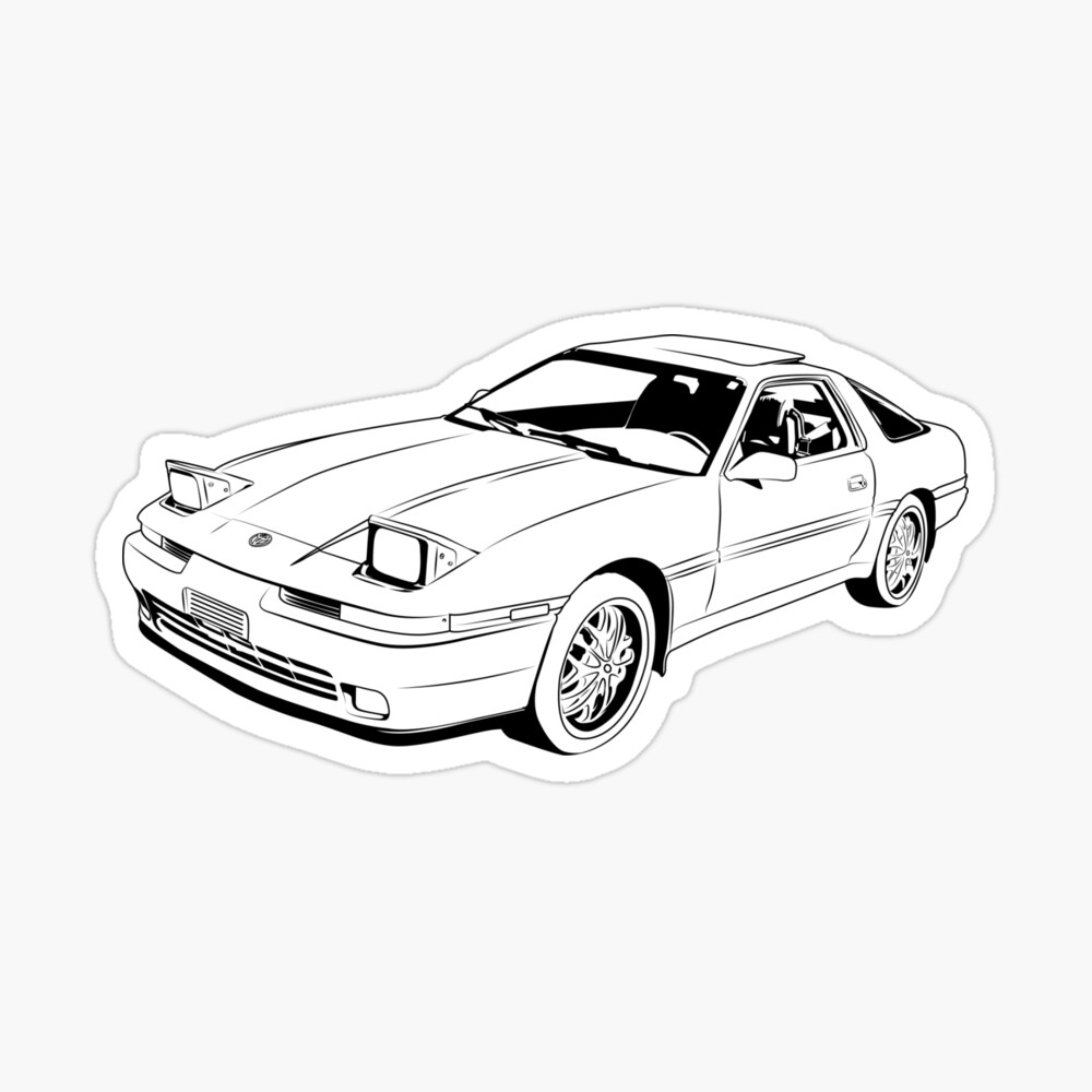 Toyota supra mk art board print for sale by smittyrocks