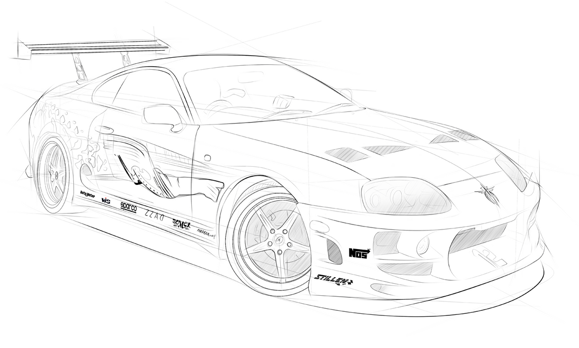 Fast furious supra sketch by hellboss