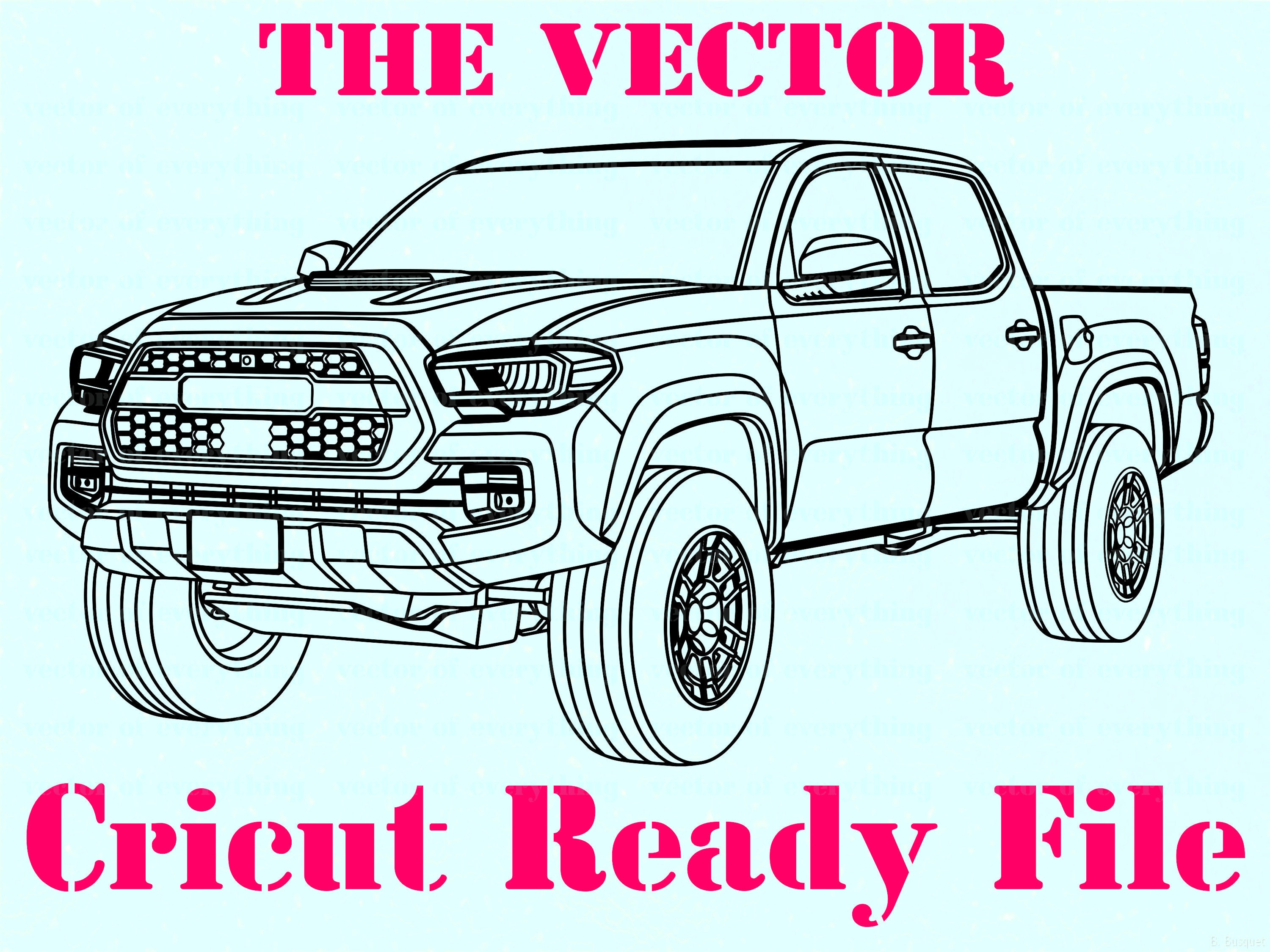 Japanese truck taa trd off road double svg vector cut file cricut silhouette laser cnc plotter print embroidery