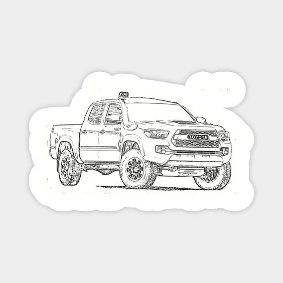 Taa trd pro sketch magnet taa trd trd toyota taa trd