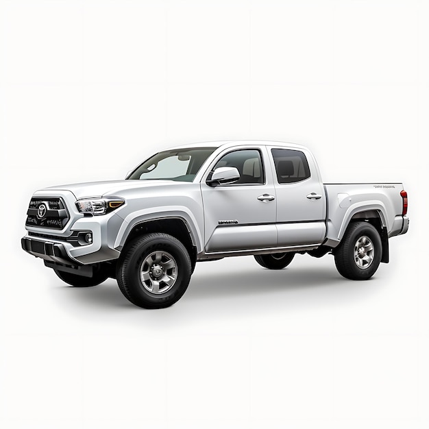 Premium ai image car isolated on white background toyota taa pickup truck white car blank clean on white black