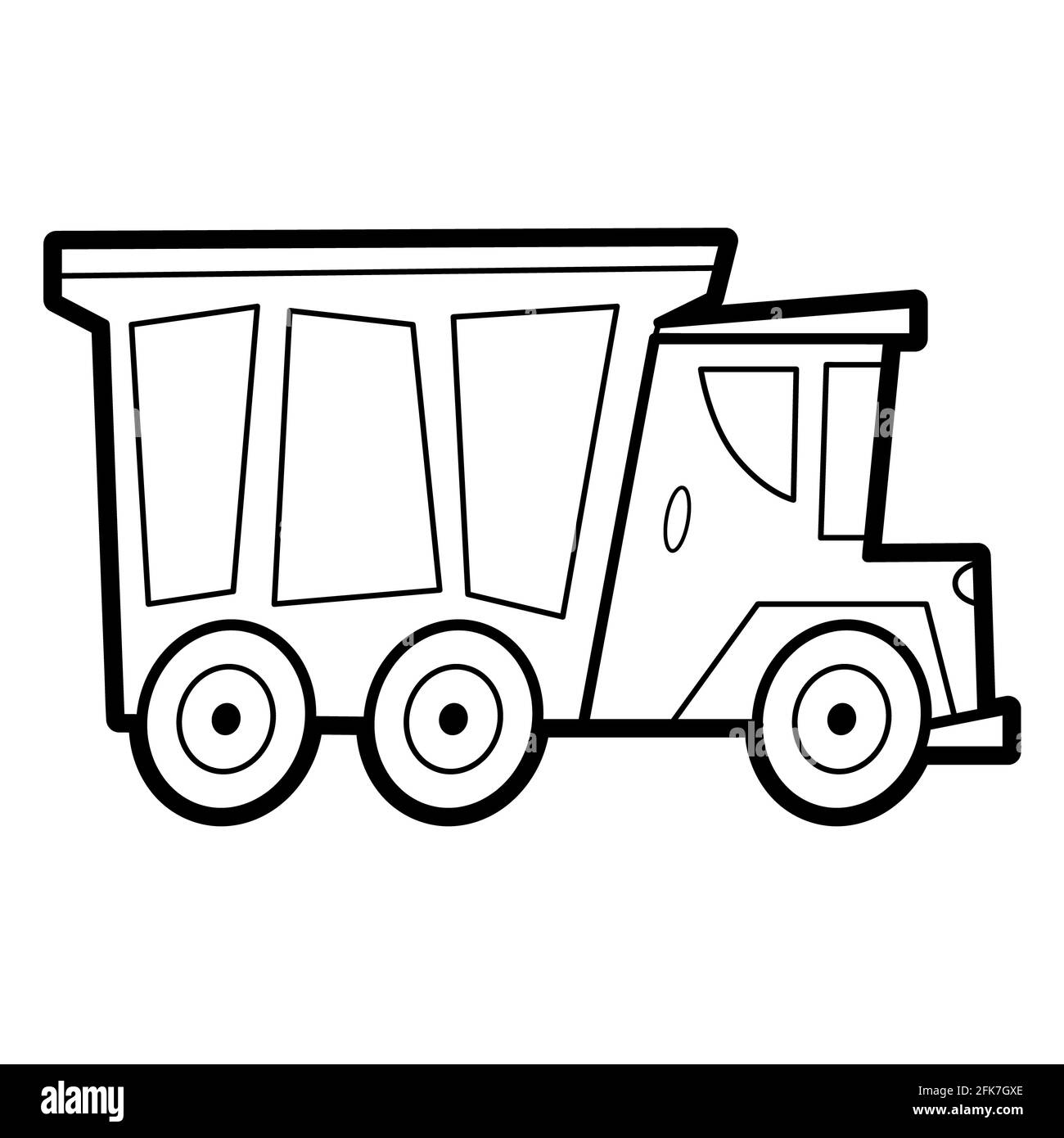 Kids truck black and white stock photos images