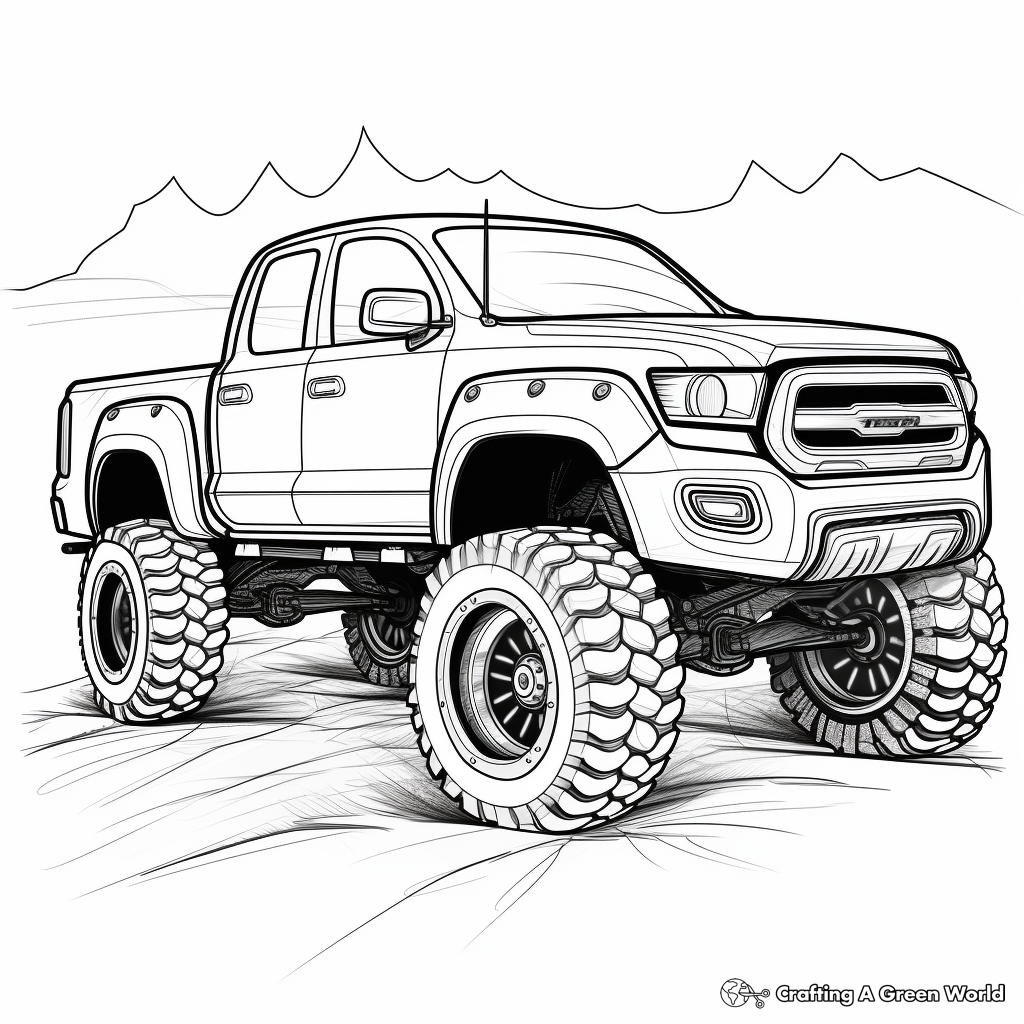 Pickup truck coloring pages